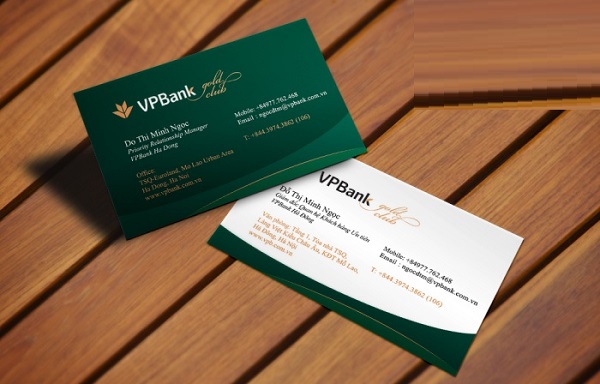 Mẫu card visit ngân hàng vpbank